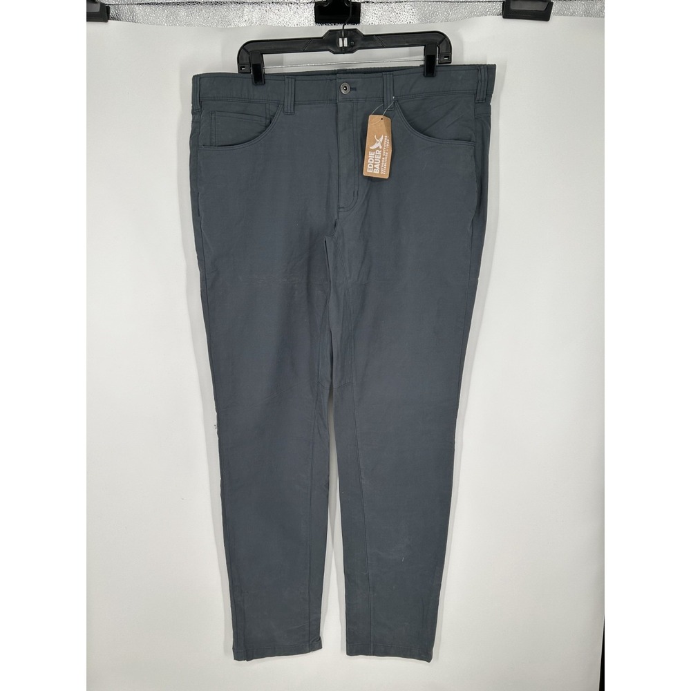 Eddie Bauer Voyager Flex Chino Pants Mens Size 40x36 Twill Slim Fit Leg 5 Pocket